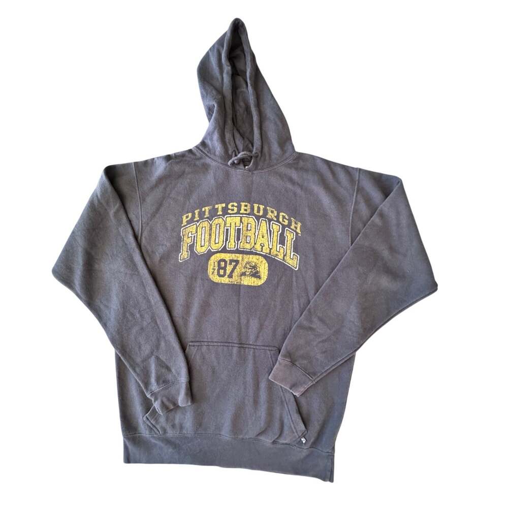 Vintage J America Pittsburg Football Hoodie Large Blue Graphic FallCore